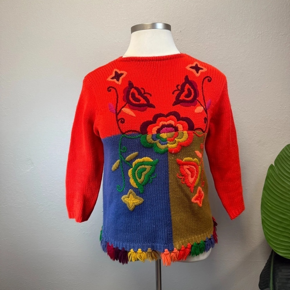 VINTAGE 100% WOOL Phil Rose of California Knit Sweater - Size Medium